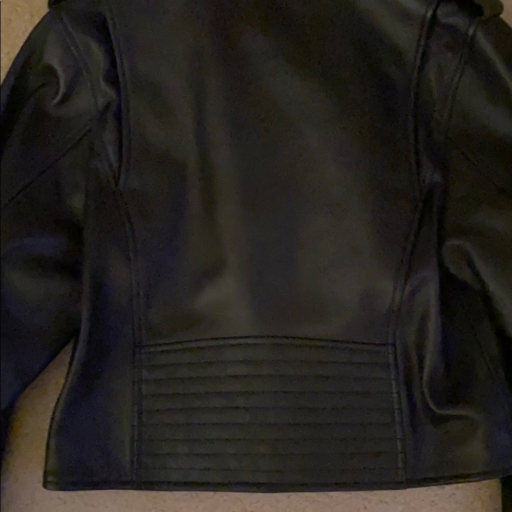 BCBG MAXAZRIA BLACK LEATHER JACkET  SIZE XS - Picture 3 of 5